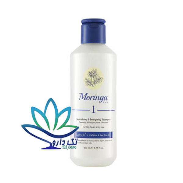 شامپو مغذی و انرژی بخش شماره1 پوست سر چرب و موی خشک مورینگا امو